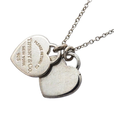 ★SALE【6jgb0141-k】ティファニー ネックレス ダブルリターントゥハート シルバー925【中古】レディース