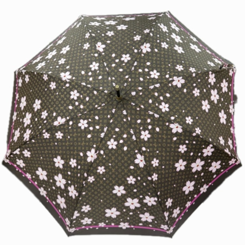 ルイヴィトン LOUIS VUITTON バラブリュイ パラソル M92030 モノグラム チェリーブロッサム 桜 村上隆 長傘 アンブレラ 傘 ポリエステル ブラウン