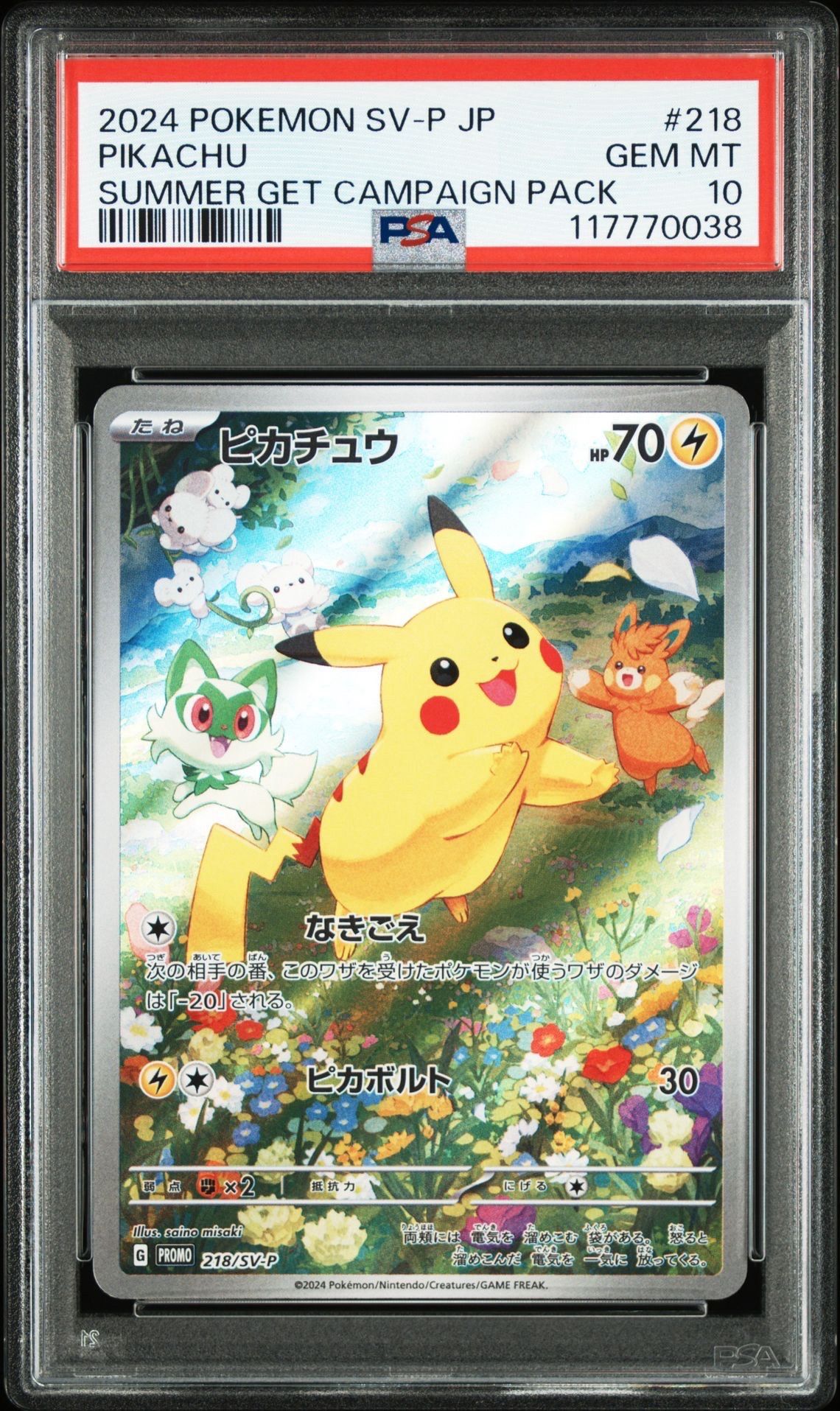 ピカチュウ P [SV-P 218](プロモカードパック「ポケカの夏がキタ!プロモカードGetキャンペーン!」)