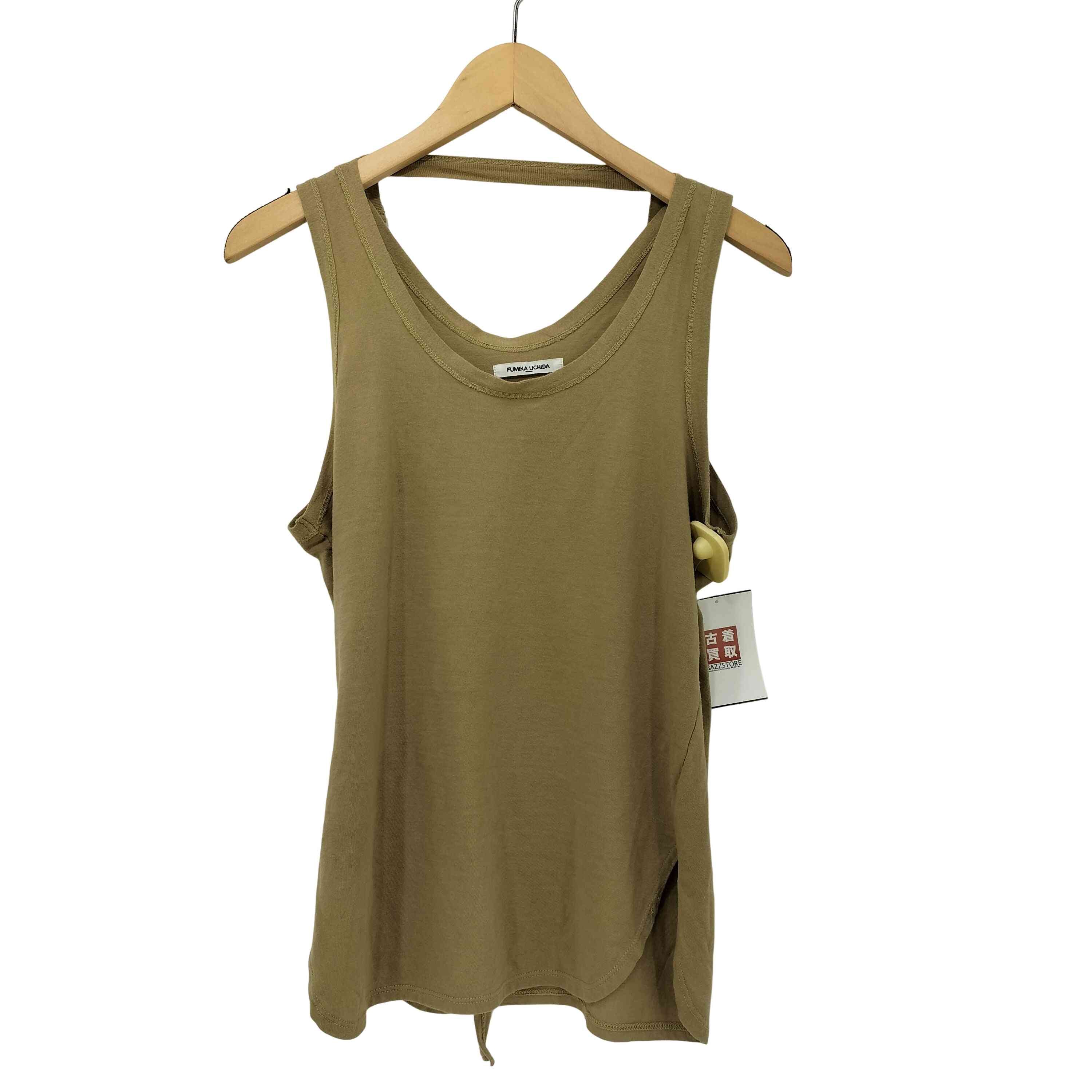 DOUBLE NECK NO-SLEEVE TANKTOP【1143762652090】