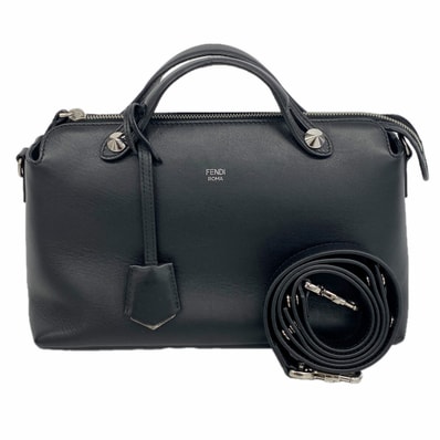 【6ic3400】フェンディ ハンドバッグ バイザウェイ レザー ブラック シルバー金具 2wayバッグ【中古】レディース