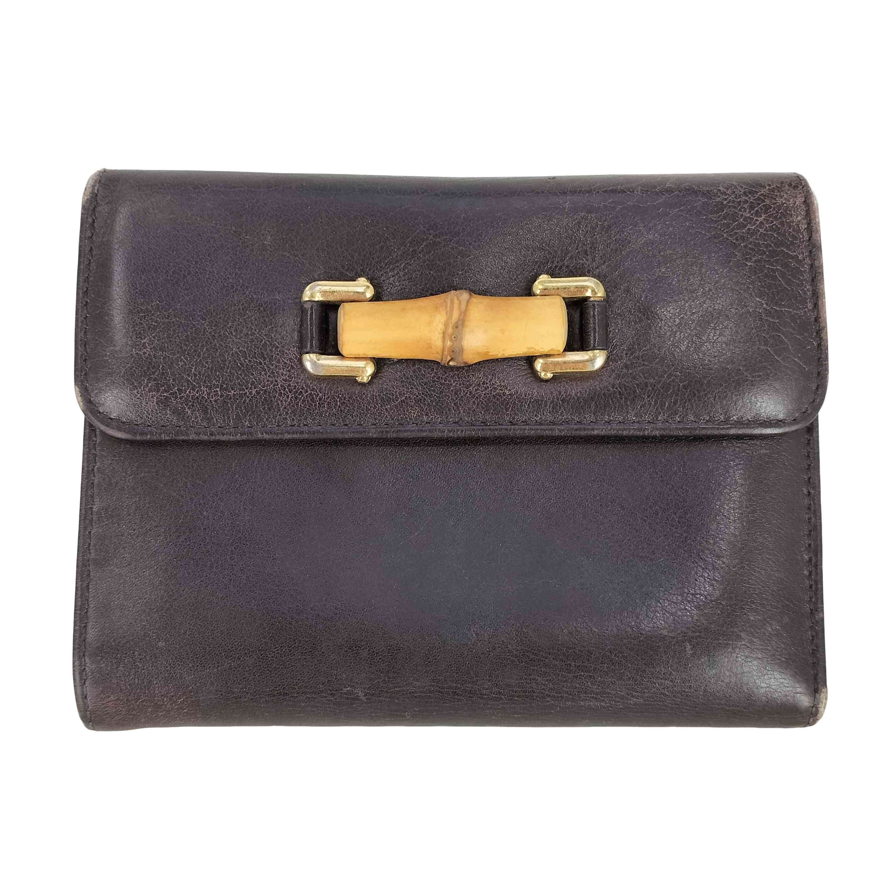 バンブー レザー 3折り財布【1141623102524】