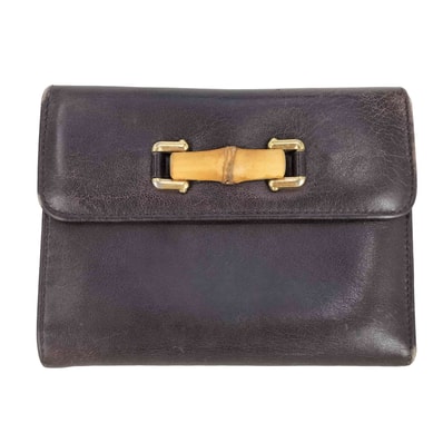 バンブー レザー 3折り財布【1141623102524】