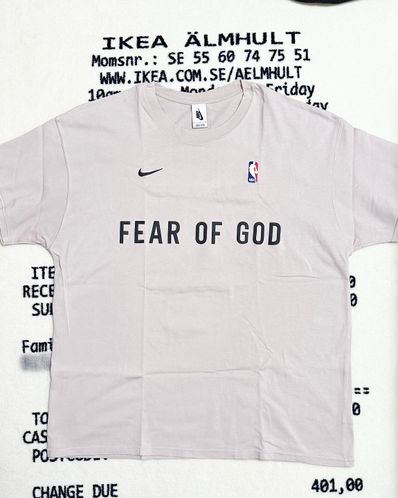 FEAR OF GOD / Nike Warm Up T-Shirt "Oatmeal"