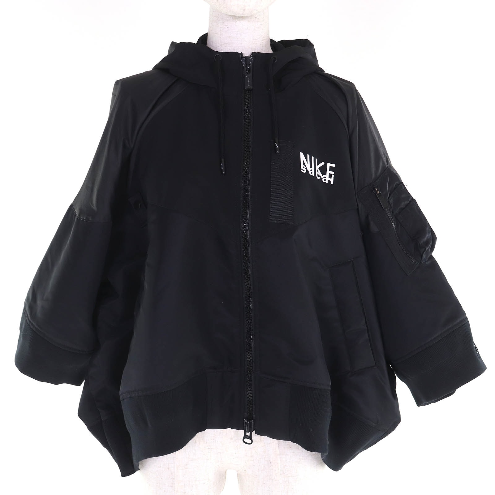 極美品 サカイ×ナイキ ジャケット ブラック レディース S DQ9048