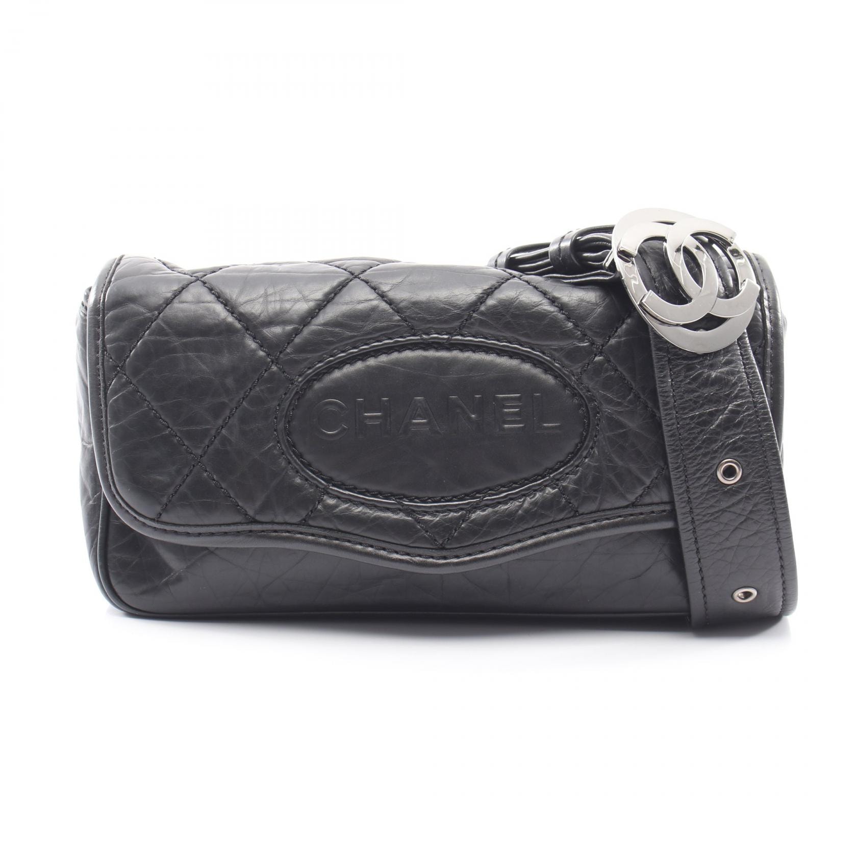 シャネル CHANEL マトラッセ ココマーク ロゴエンボス ショルダーバッグ バッグ カーフ(牛革) レディース ブラック系 【中古】