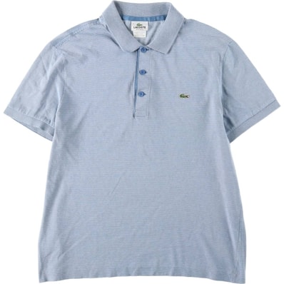 古着 ラコステ LACOSTE フランス企画 REGULAR FIT 半袖 ボーダー ポロシャツ 5 メンズL相当/eaa622617