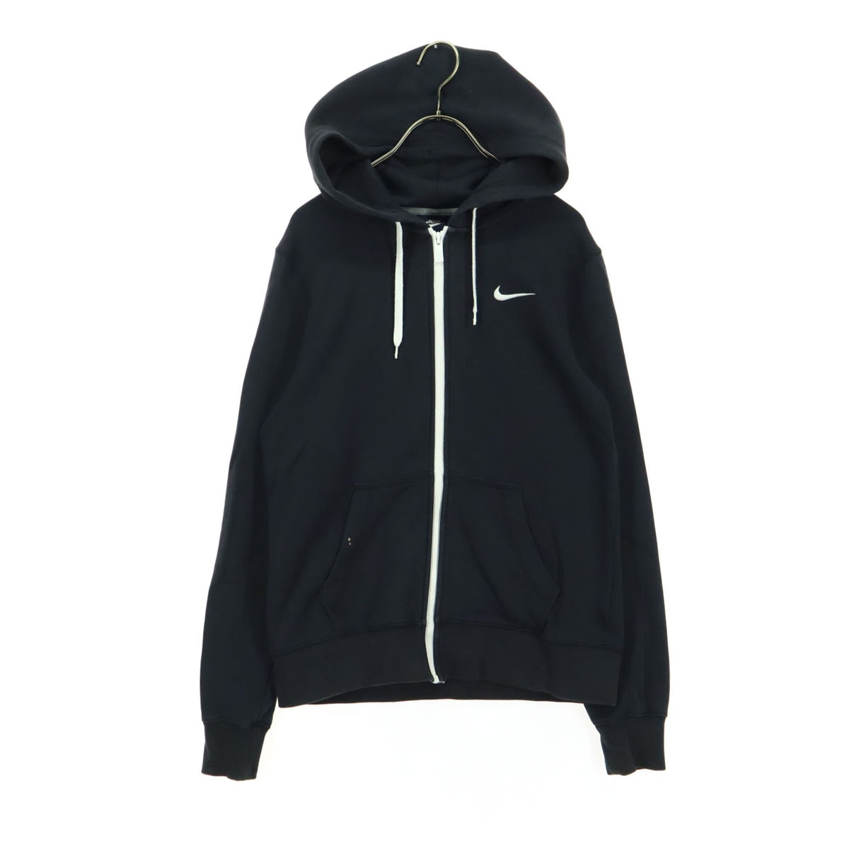 NIKE ナイキ スウッシュ 長袖 スウェット ジップパーカー L ブラック