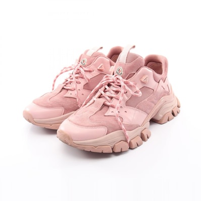 モンクレール MONCLER LEAVE NO TRACE スニーカー 靴 レザー メンズ ピンク系 【中古】