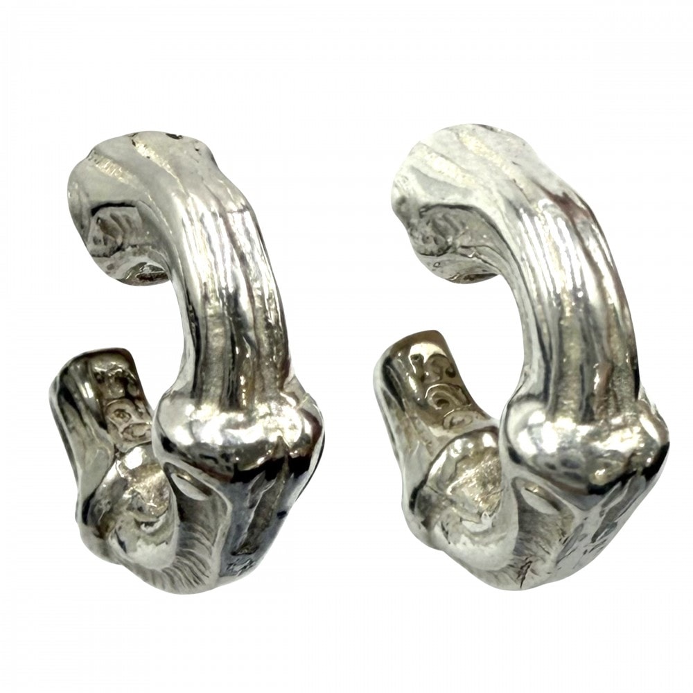 TIFFANY&Co. ティファニー ピアス バンブー フープピアス ジュエリー アクセサリー ヴィンテージ シルバー925 レディース 約5.9g【中古品】
