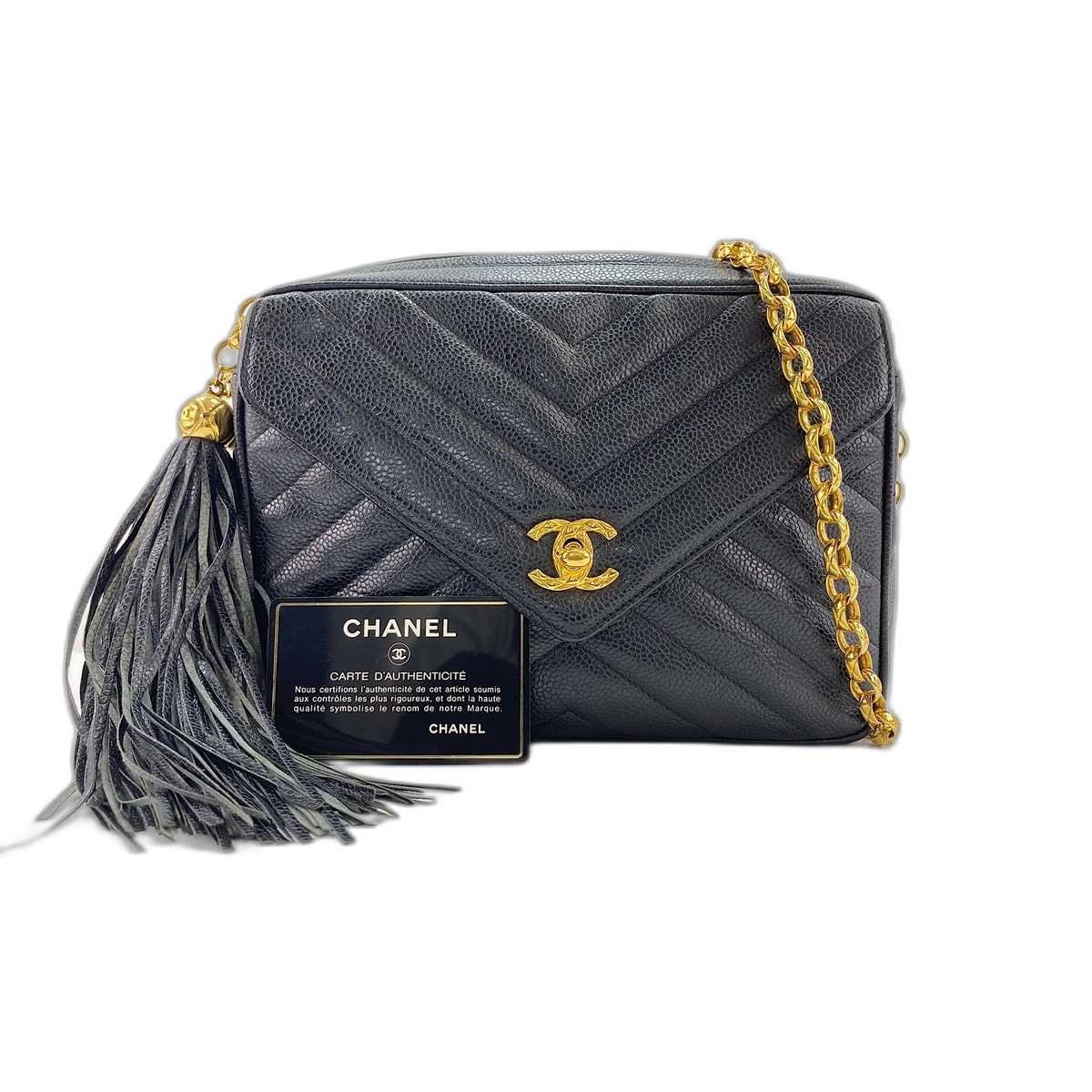 シャネル CHANEL シェブロン ショルダーバッグ【中古】