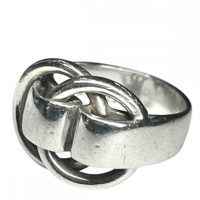 HERMES エルメス 指輪 ドゥザノー リング アクセサリー ジュエリー 小物 シルバー925 約8号 シルバー レディース 約6.0g【中古品】