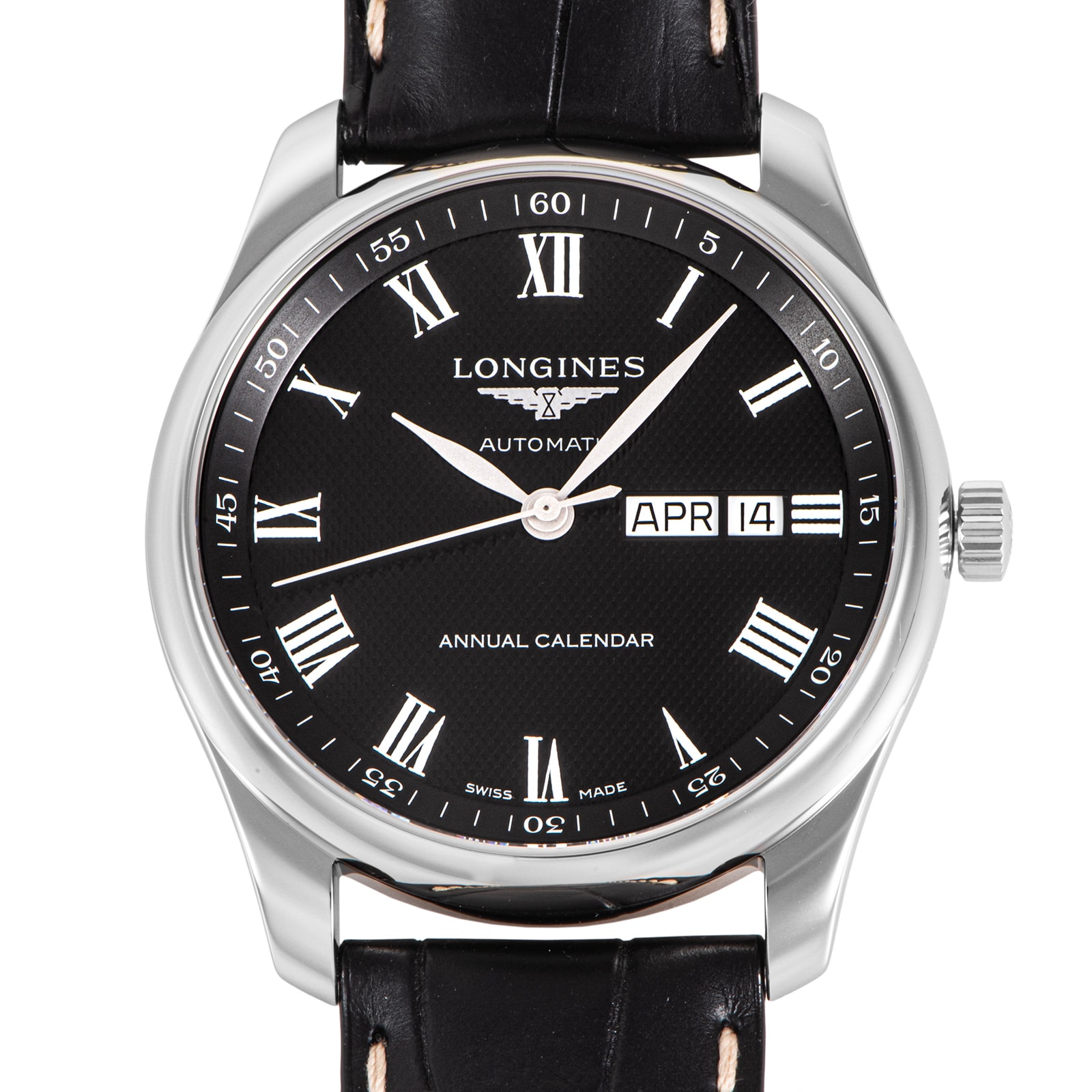 LONGINES ロンジン マスターコレクション アニュアルカレンダー L2.910.4.51.7 ステンレススチール【中古】