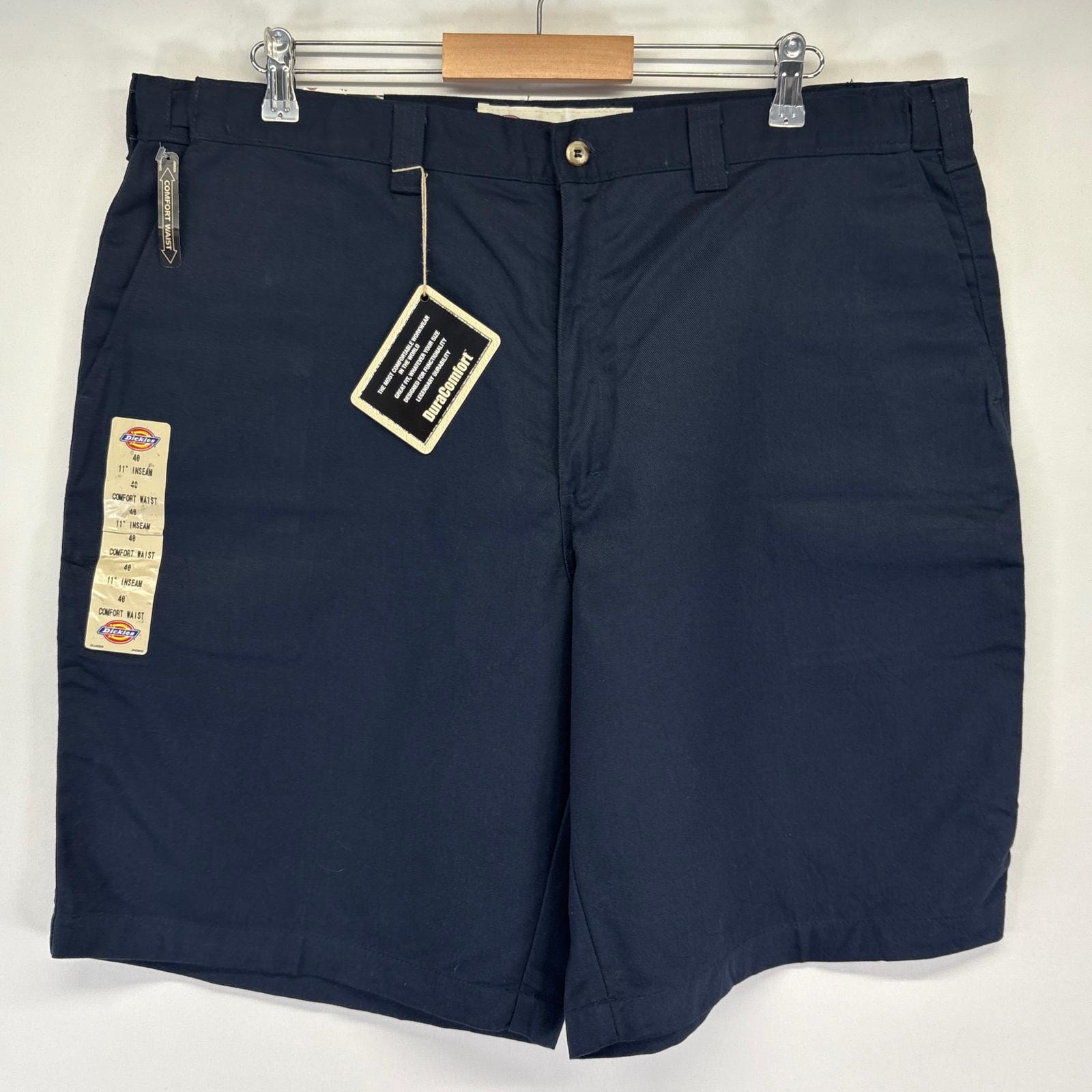 古着 美品 ディッキーズ Dickies ショートパンツ デッドストック タグ付き ワーク ハーフ 半ズボン 短パン w40  ネイビー メンズ