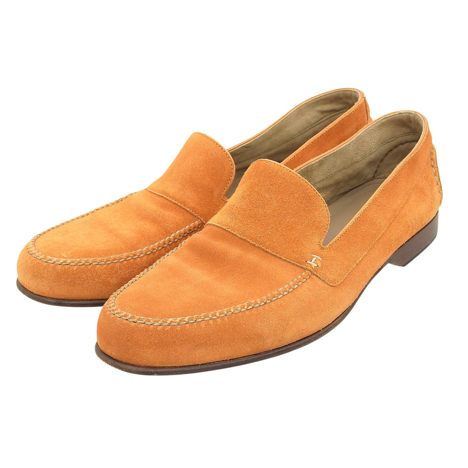 美品 エルメス ローファー オレンジ メンズ 40