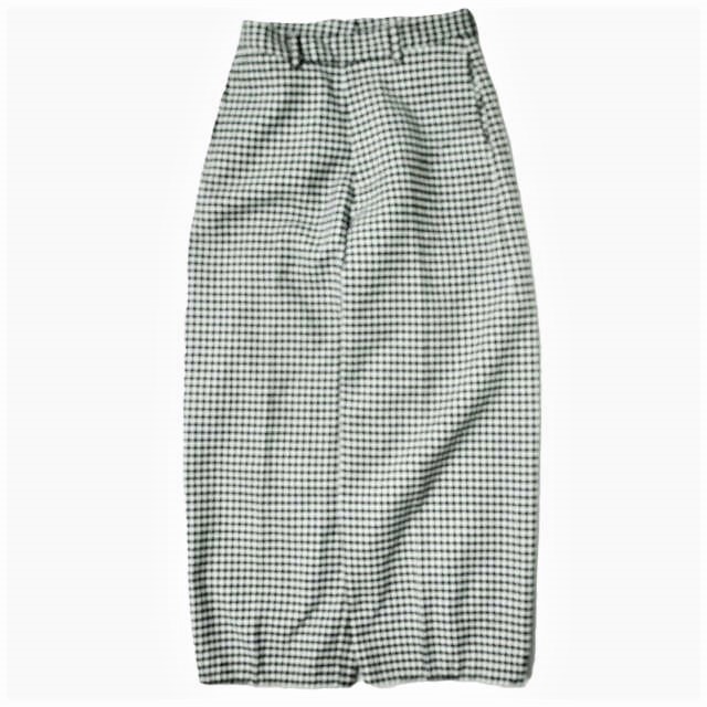 BEAMS BOY ビームスボーイ 19AW ポリエステルレーヨン ハウンドトゥーススラックス 13-23-0092-803 0 ブラック パンツ 千鳥格子 チェック ワイド ボトムス g10609