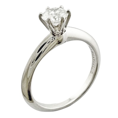 ティファニー ソリティア リング 指輪 9号 Pt950プラチナ ダイヤモンド レディース TIFFANY&Co. 中古