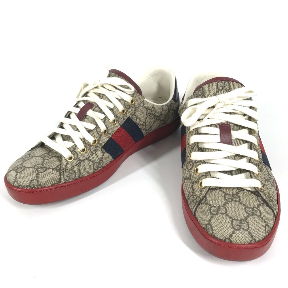 グッチ GUCCI ロゴ 429445 GGスプリーム 靴 シューズ 紐 スニーカー GGスプリームキャンバス ベージュ