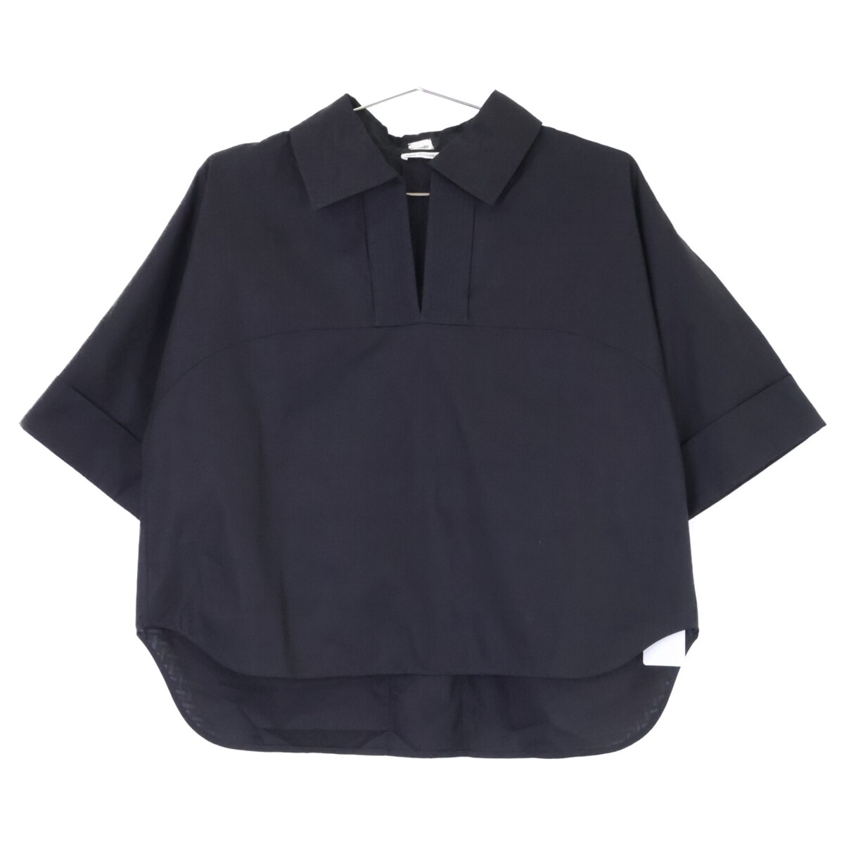 エルメス 【新品同様/国内正規/26年製】6E0631DB Cropped polo blouse モザイク クロップド 半袖ブラウス 38