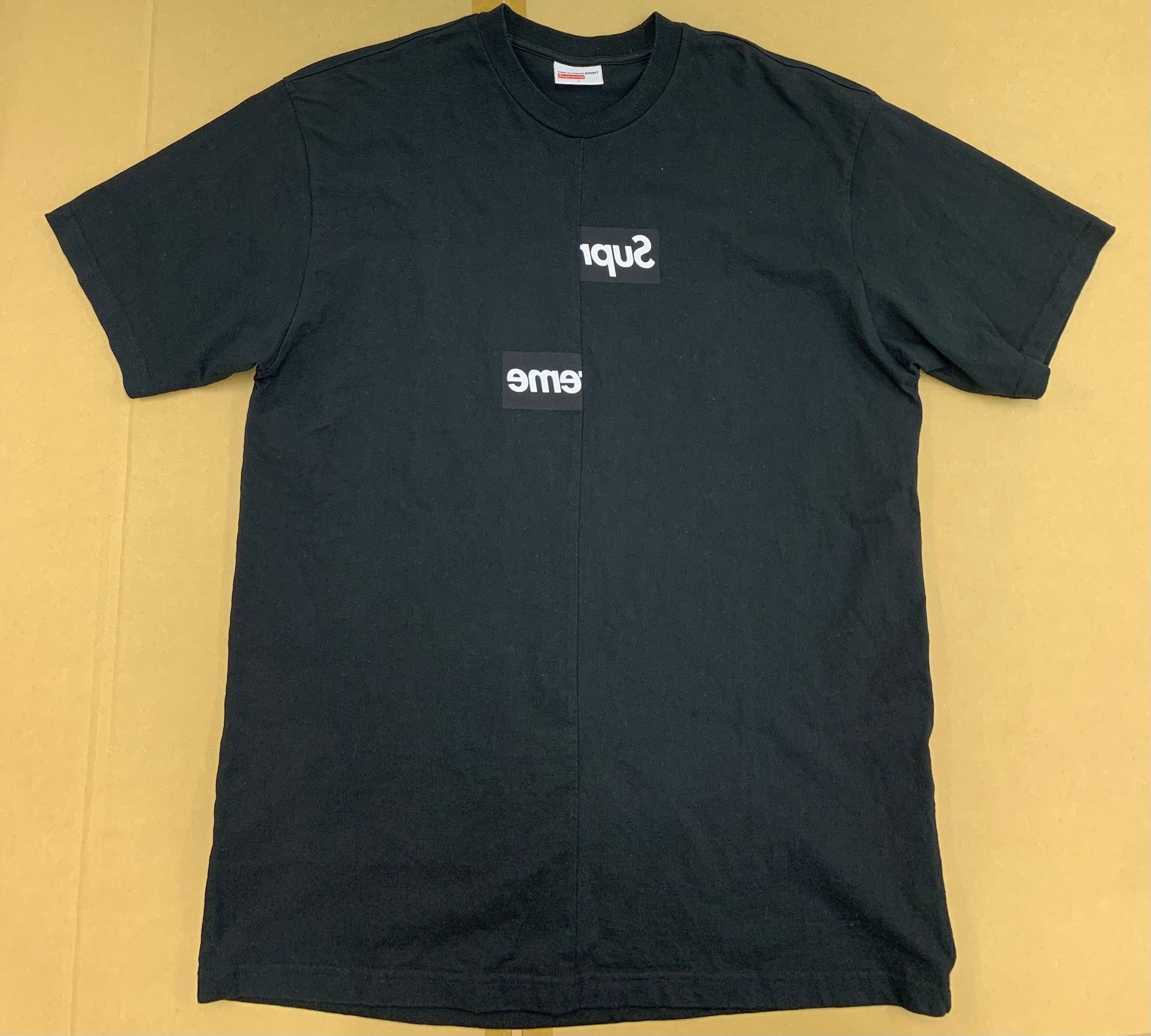 Supreme / Comme des Garçons SHIRT® Split Box Logo Tee "Black"
