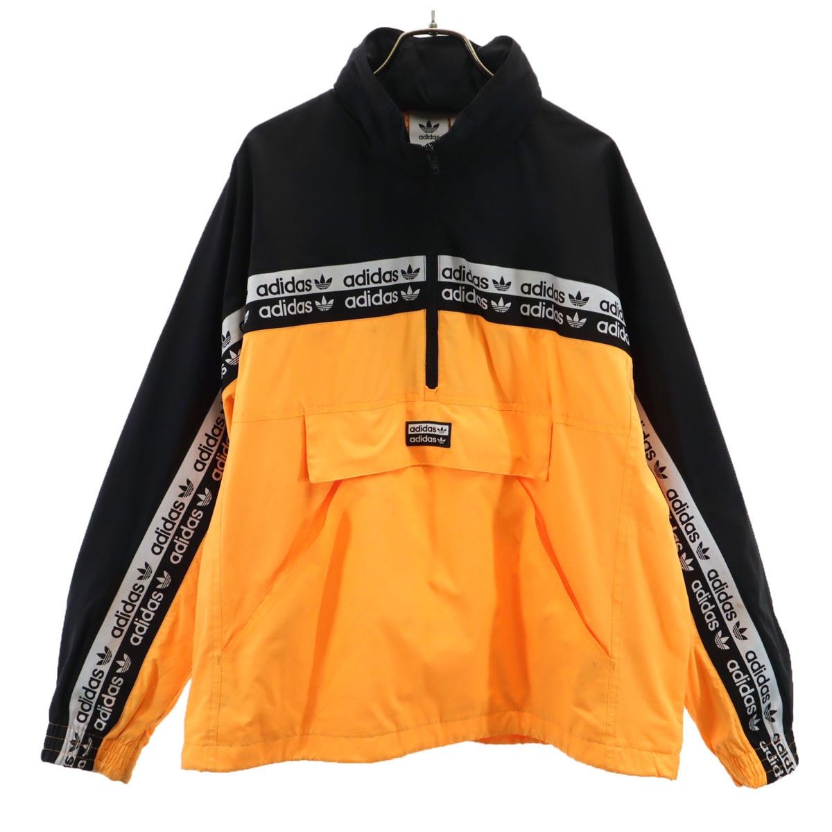 adidas Originals アディダスオリジナルス トレフォイルロゴ ハーフジップ ウインドブレーカー M 裏メッシュ プルオーバー