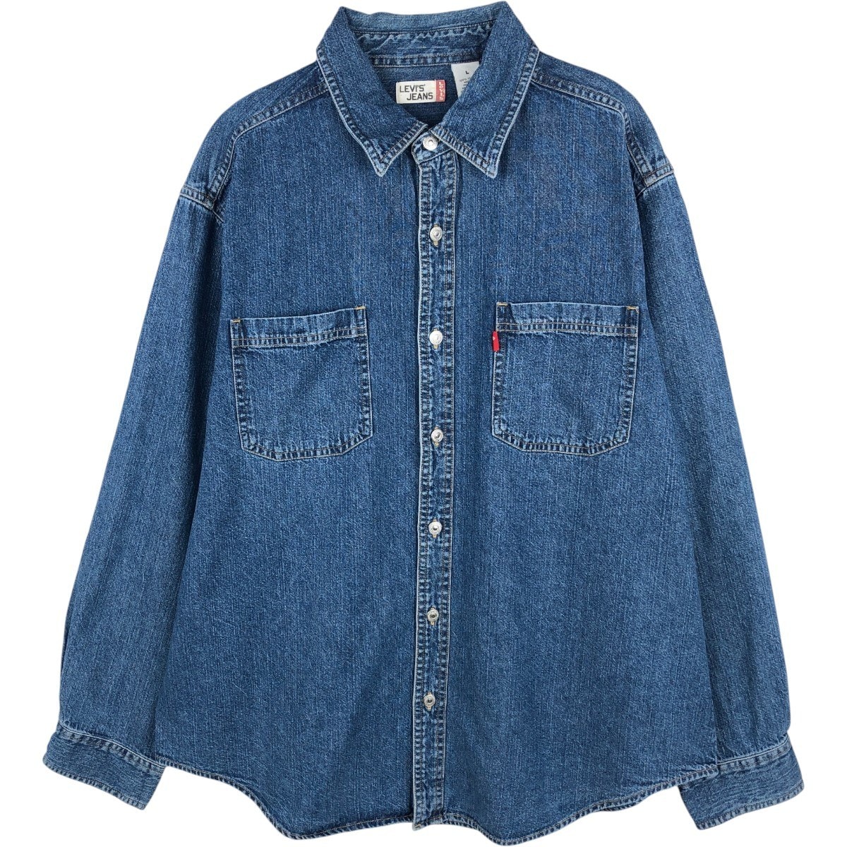古着 90~00年代 リーバイス Levi's JEANS 長袖 デニムシャツ メンズL相当 ヴィンテージ/eaa569674
