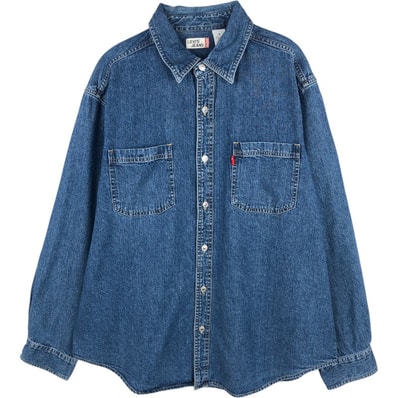 古着 90~00年代 リーバイス Levi's JEANS 長袖 デニムシャツ メンズL相当 ヴィンテージ/eaa569674