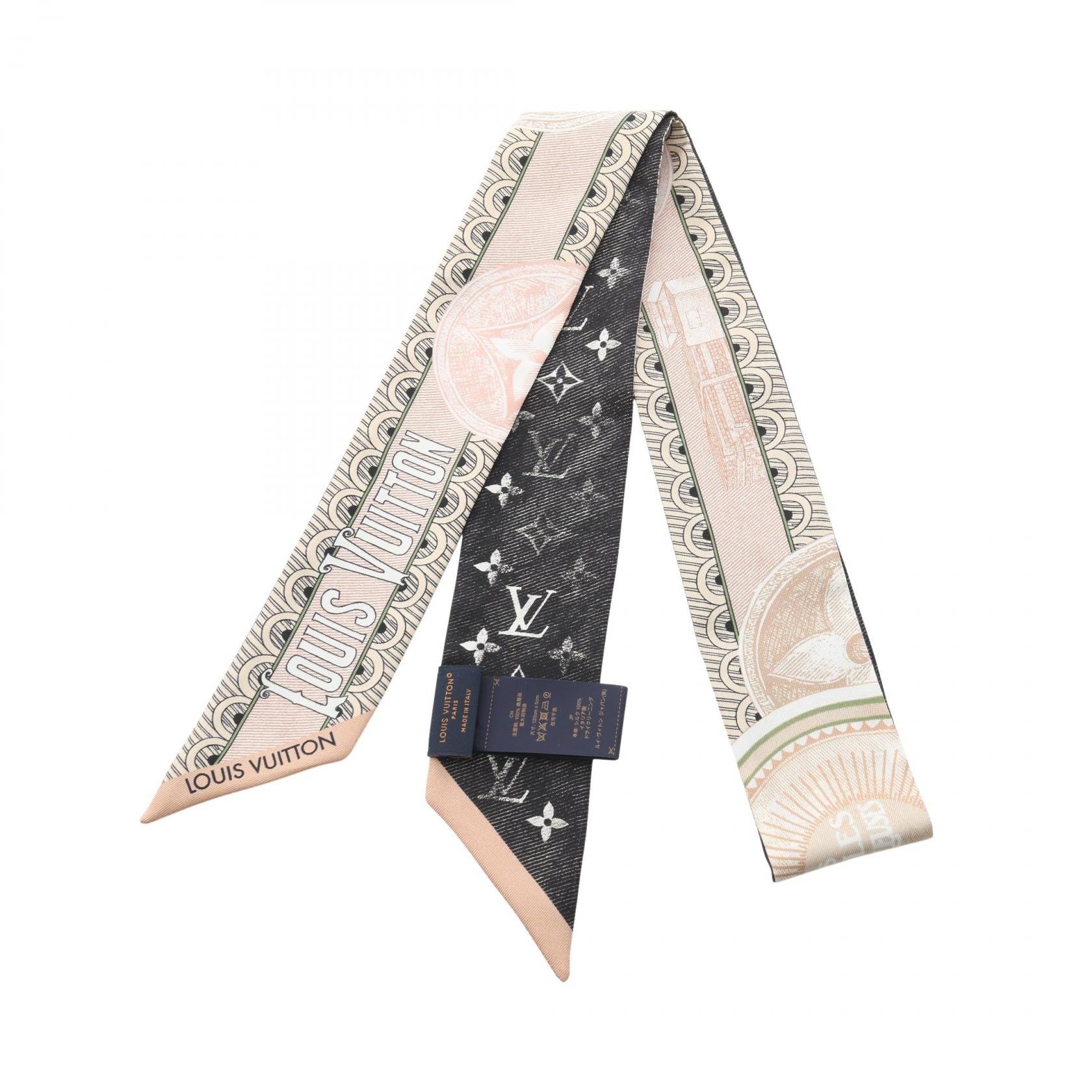 ルイ・ヴィトン LOUIS VUITTON バンドーBB マル メルヴェイユーズ スカーフ 衣料品 シルク ベージュ レディース ベージュ系 / ブラック系 / マルチカラー M93323 【中古】