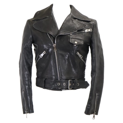 グッチ 【国内正規】490551 Insect Biker Jacket ラムレザー ダブルライダースジャケット 36