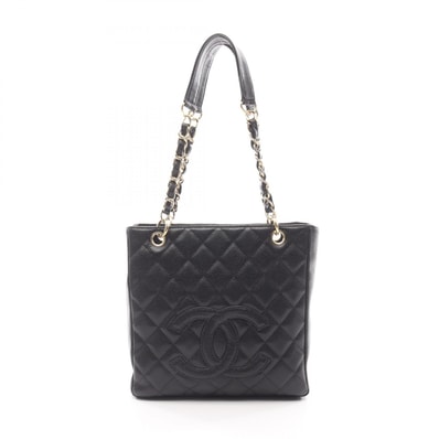シャネル CHANEL マトラッセ PST トートバッグ バッグ レザー グレインドカーフスキン レディース ブラック系 【中古】
