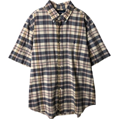 古着 ラルフローレン Ralph Lauren POLO RALPH LAUREN CLASSIC FIT 半袖 ボタンダウン チェックシャツ メンズXL相当/eaa637733