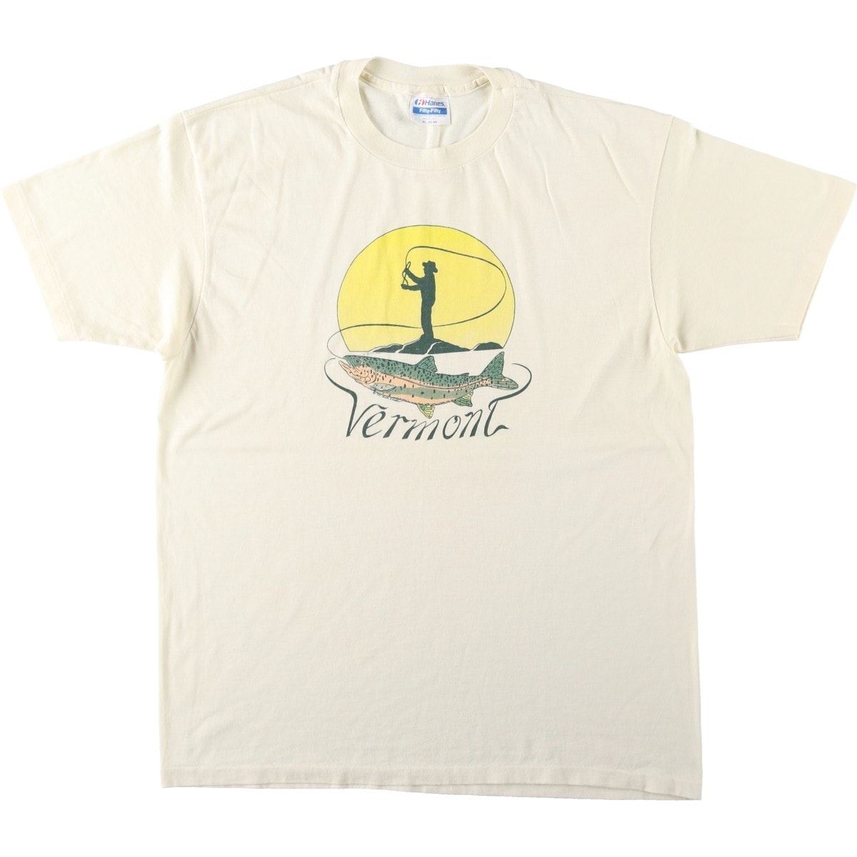 古着 80年代 ヘインズ Hanes Fifty-Fifty 青タグ 魚柄 アニマル柄 アニマルTシャツ USA製 メンズXL相当 ヴィンテージ/eaa654484