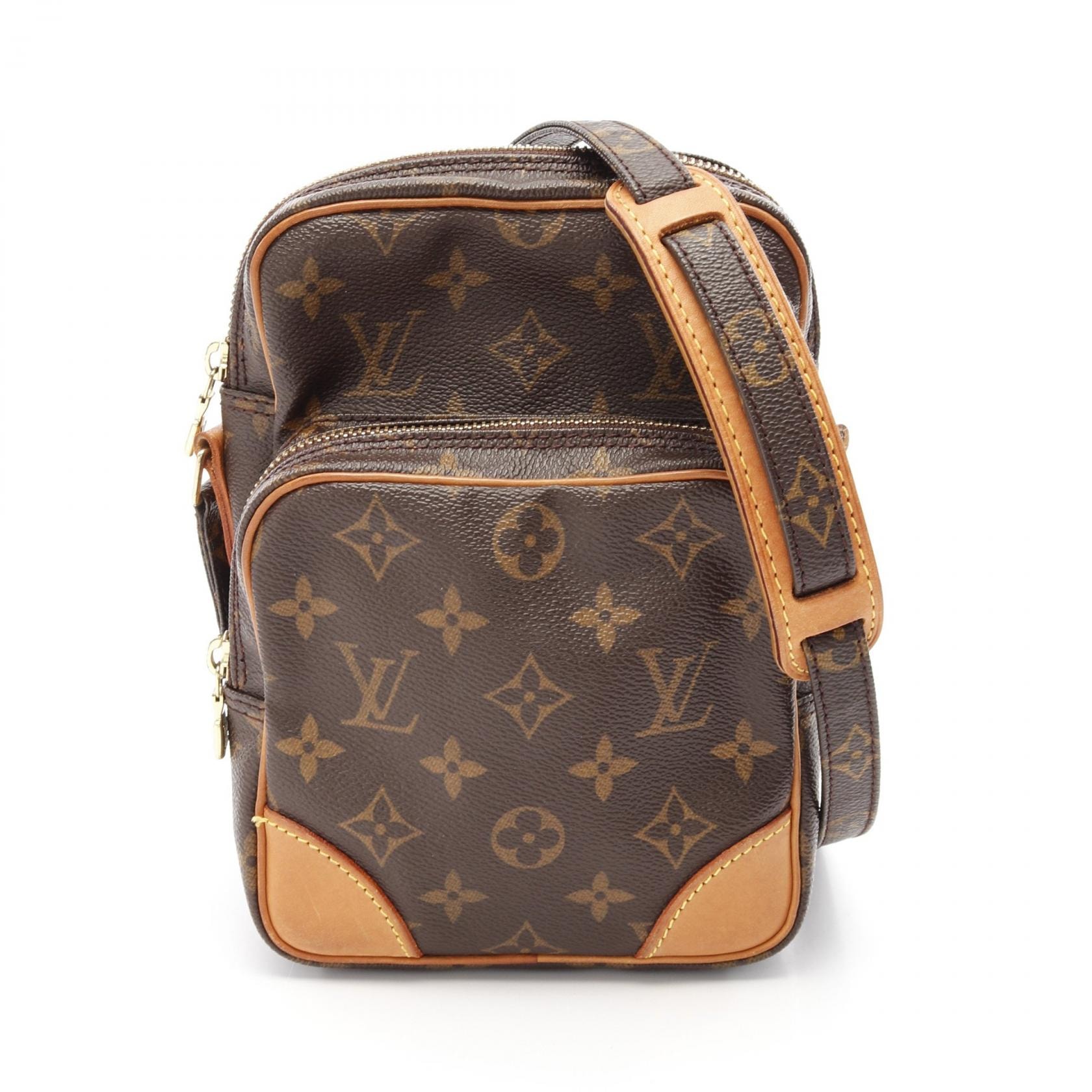 ルイ・ヴィトン LOUIS VUITTON アマゾン ショルダーバッグ バッグ PVCコーティングキャンバス レザー モノグラム レディース ブラウン系 M45236 【中古】