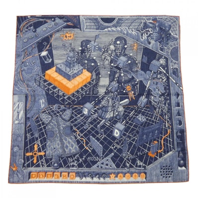 エルメス HERMES THE GAME SIGNE ELIAS KAFOUROS カレH100 ショール