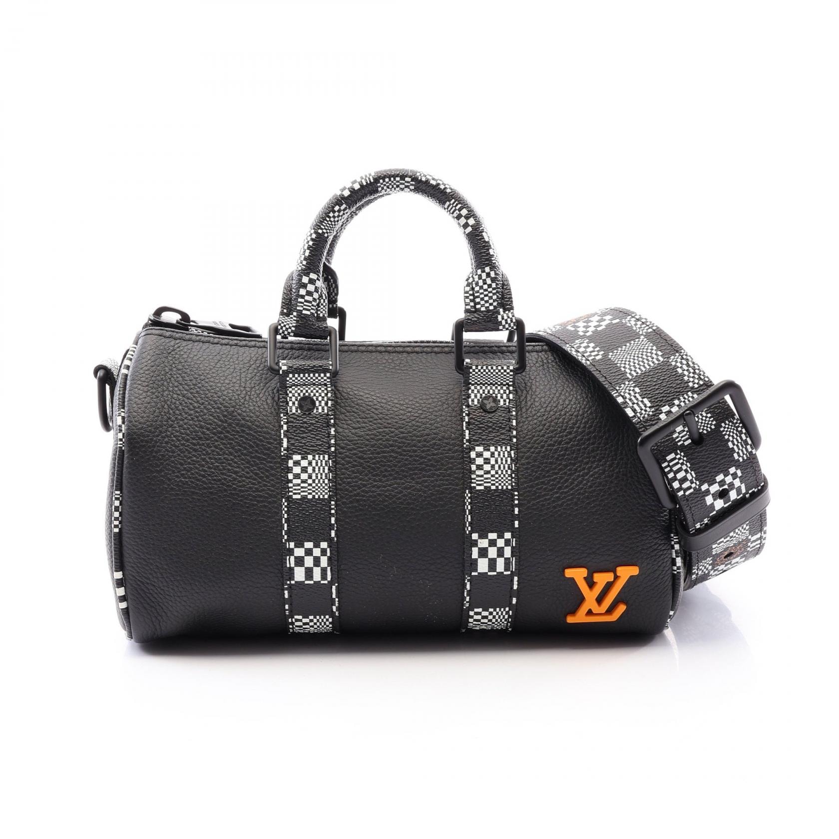 ルイ・ヴィトン LOUIS VUITTON シティ キーポル XS ダミエディストーテッド 2WAY ハンドバッグ バッグ レザー PVCコーティングキャンバス メンズ レディース ブラック系 M80202 【中古】
