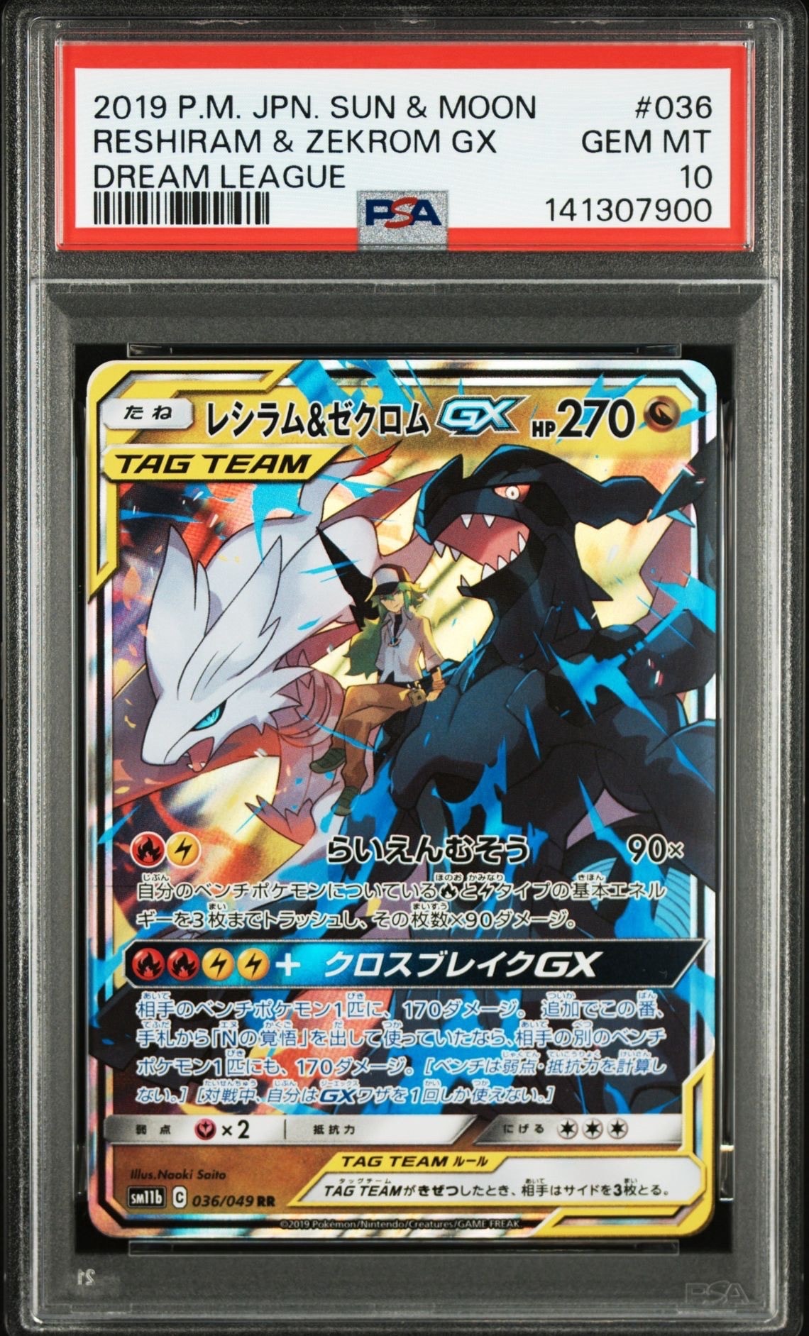 レシラム&ゼクロムGX (N) RR[SM11b 036/049](強化拡張パック「ドリームリーグ」)