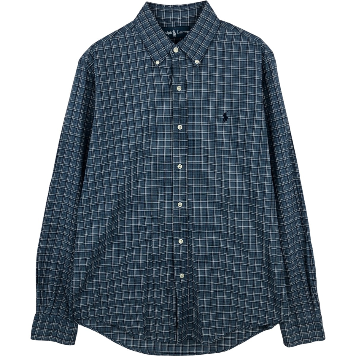 古着 ラルフローレン Ralph Lauren 長袖 ボタンダウンチェックシャツ メンズM相当/eaa616022