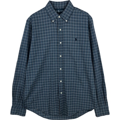 古着 ラルフローレン Ralph Lauren 長袖 ボタンダウンチェックシャツ メンズM相当/eaa616022