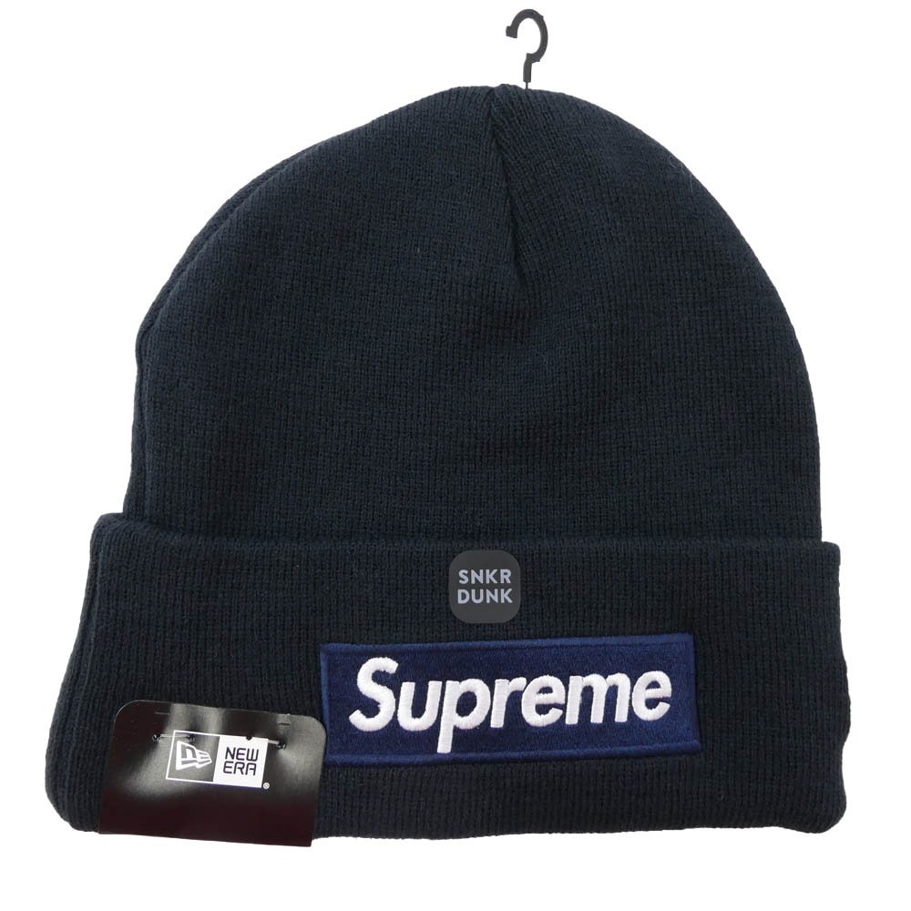 Supreme シュプリーム ニットキャップ 25AW ×New Era Box Logo Beanie ニューエラ ボックス ロゴ ビーニー ニット キャップ ネイビー系【新古品】【未使用】【中古】