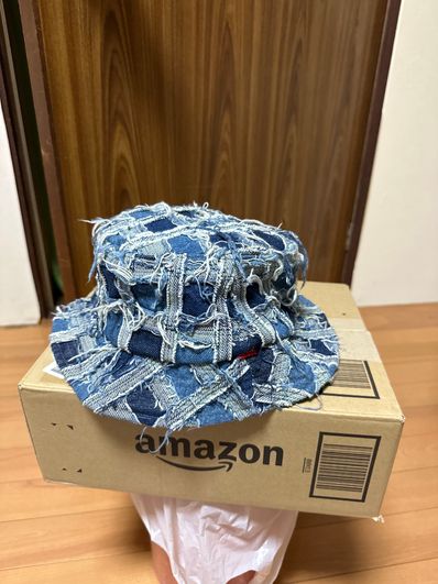 Supreme Frayed Patchwork Denim Crusher "Washed Blue"