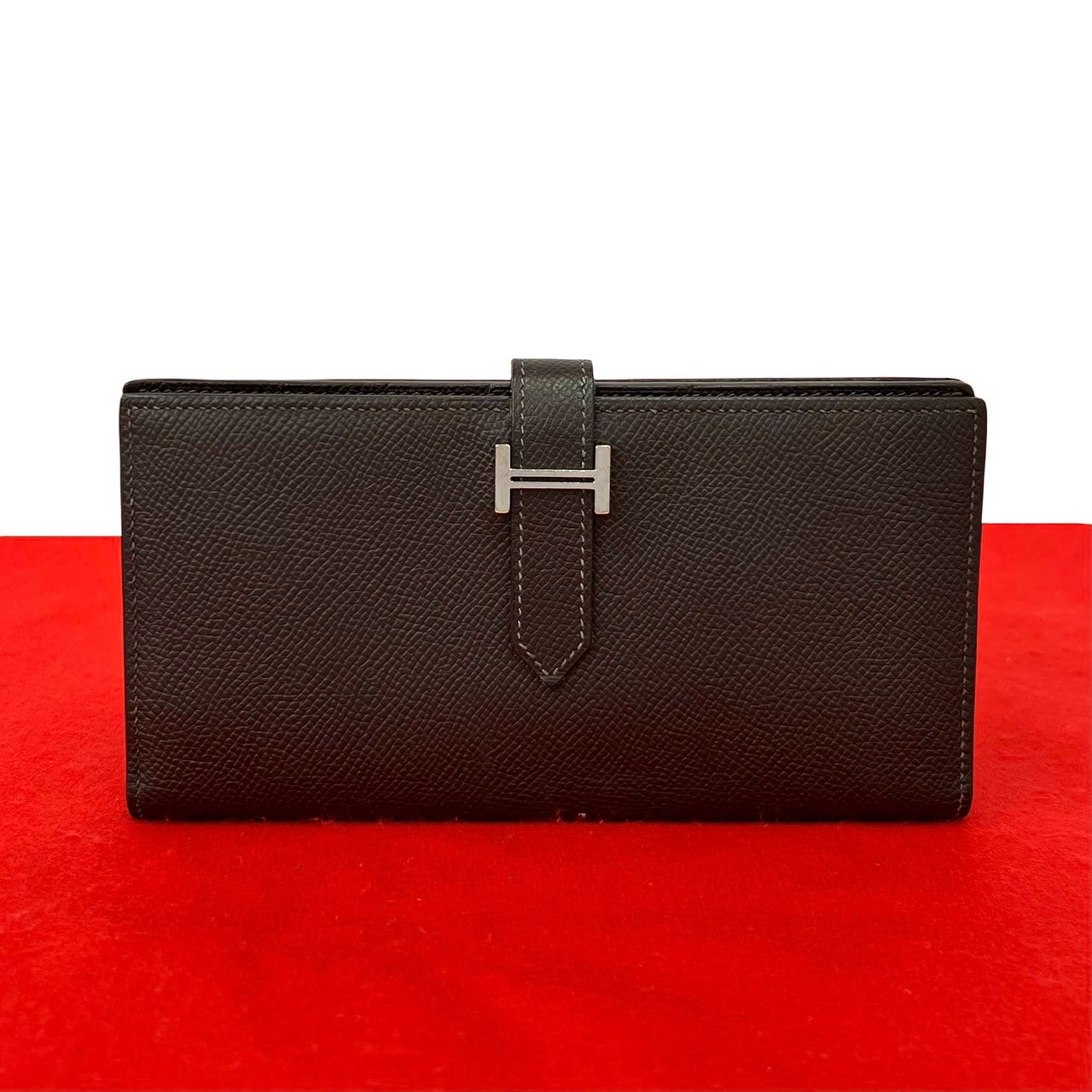 HERMES エルメス ベアン スフレ ヴォーエプソン 長財布 ブラウン
 45603