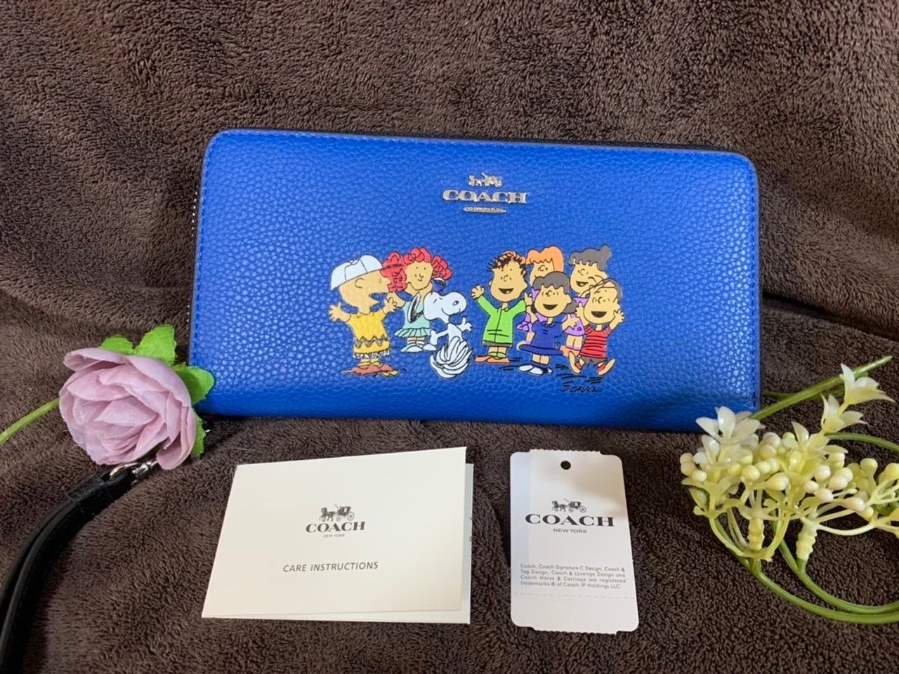 COACH  スヌーピー  長財布 ブルー 大人気商品 新品 未使用品