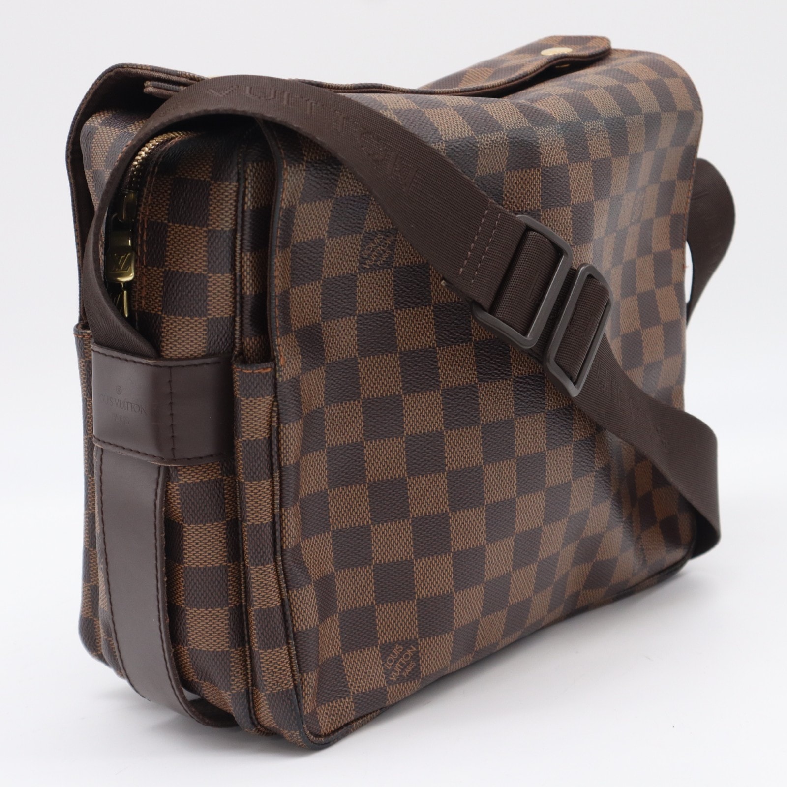 LOUIS VUITTON ルイ・ヴィトン ダミエ ナヴィグリオ N45255 ショルダーバッグ ブラウン ベージュ コーティングキャンバス レザー メンズ
