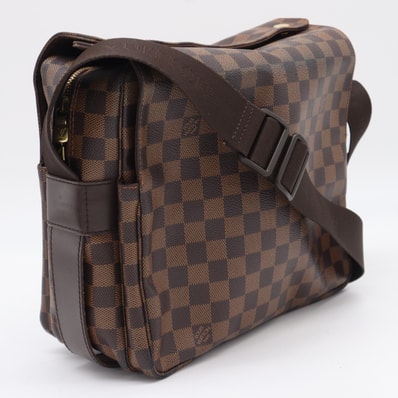 LOUIS VUITTON ルイ・ヴィトン ダミエ ナヴィグリオ N45255 ショルダーバッグ ブラウン ベージュ コーティングキャンバス レザー メンズ