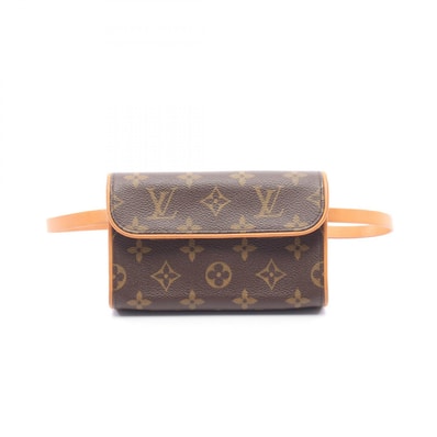 ルイ・ヴィトン LOUIS VUITTON ポシェットフロランティーヌ ウエストバッグ ボディバッグ バッグ PVCコーティングキャンバス レザー モノグラム レディース ブラウン系 M51855 【中古】