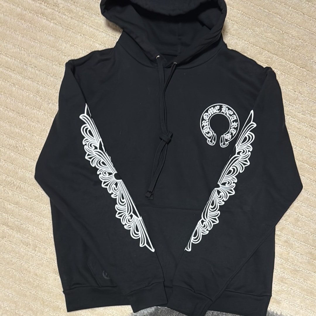 Chrome Hearts Horse Shoe Floral Pullover Hoodie "Black"