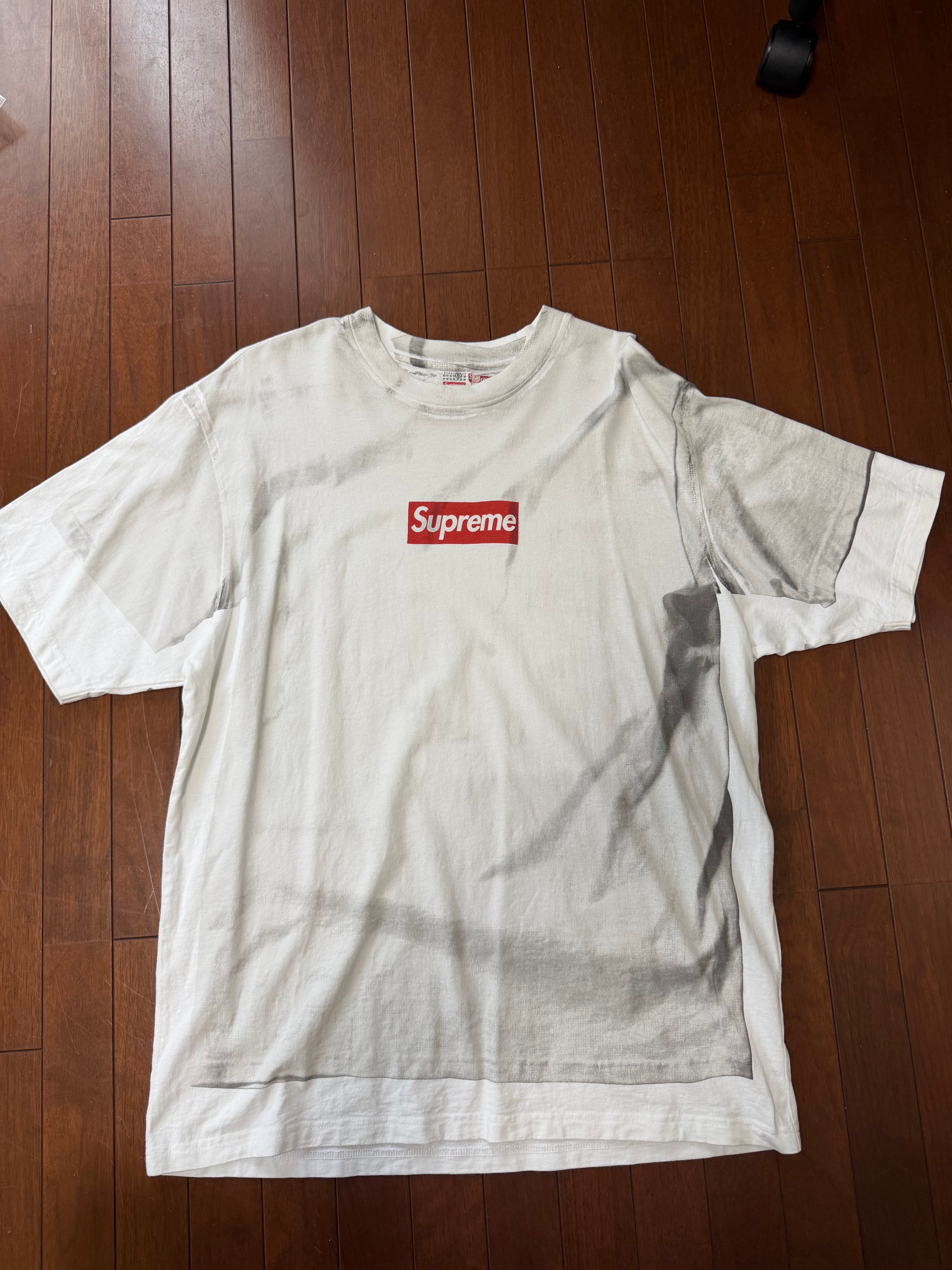 Supreme x MM6 Maison Margiela Box Logo Tee "White"