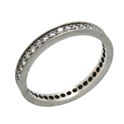 【6jkb0024】カルティエ リング バレリーナ ウェディング フルエタニティ Pt950 プラチナ ダイヤモンド #53【中古】レディース
