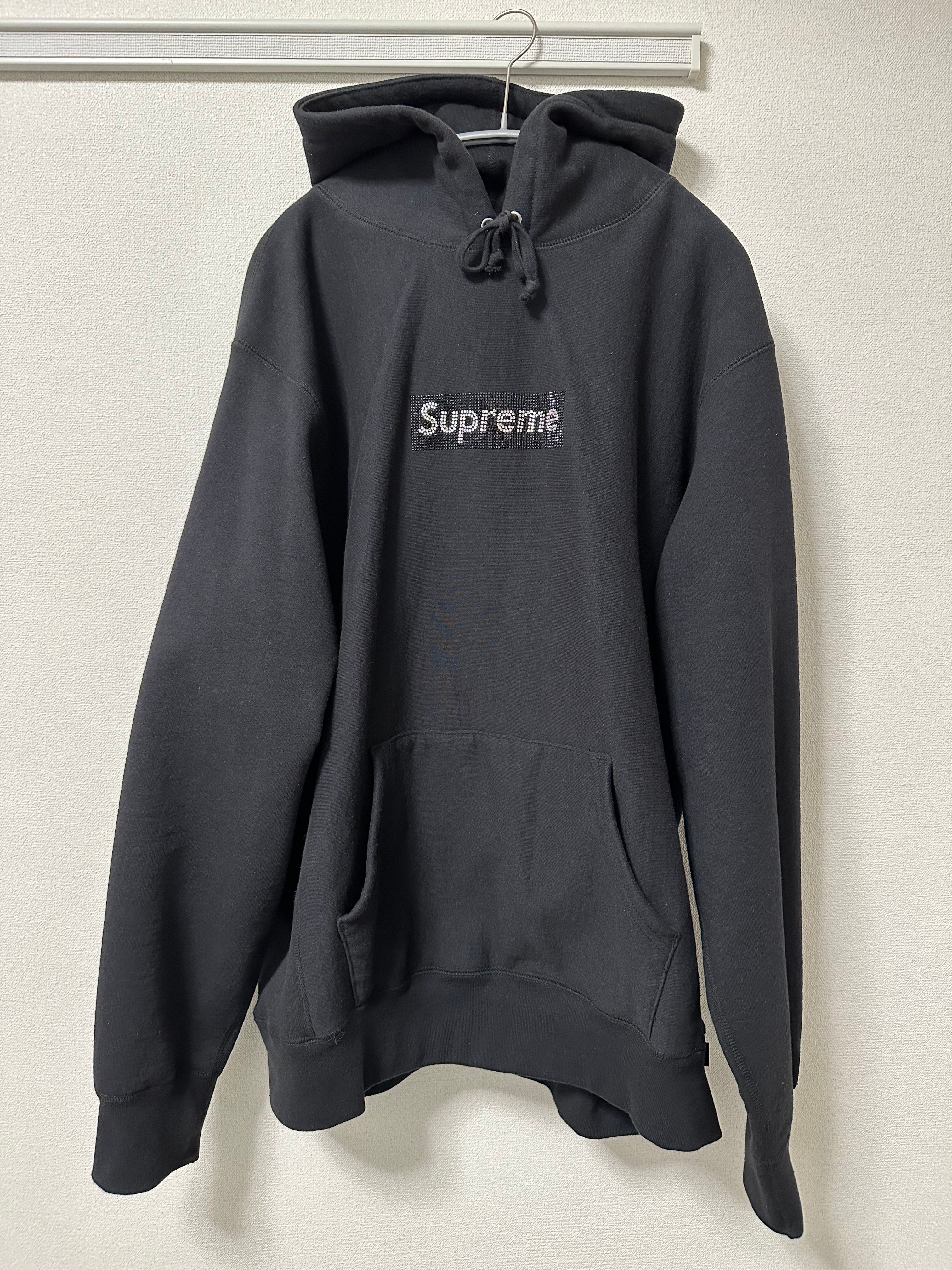 Supreme / Swarovski® Box Logo Hooded Sweeatshirt "Black"