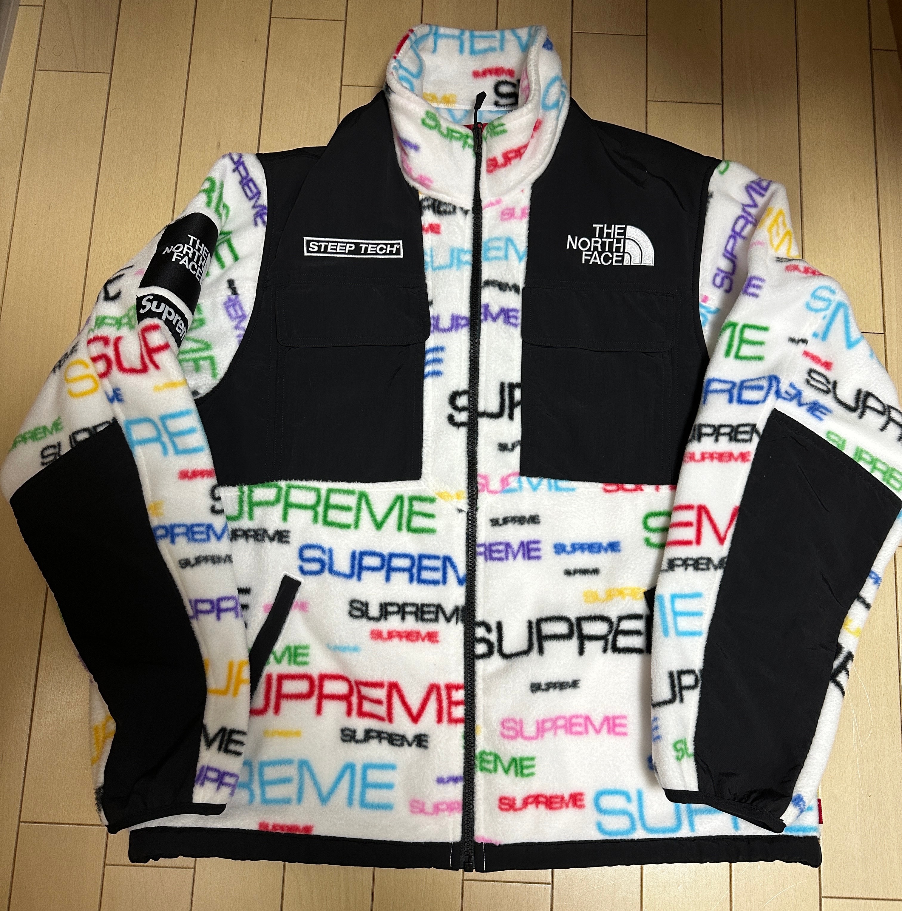 Supreme x The North Face Steep Tech Fleece Jacket "White"
